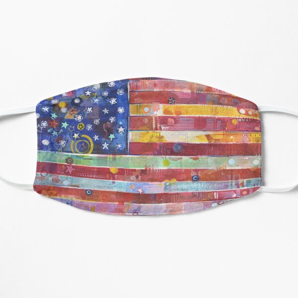 Rainbow American Flag Painting - 2020 Mask