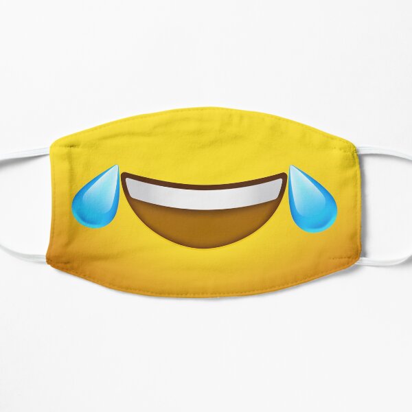 Emoji Face - Riendo Lágrimas Mascarilla plana