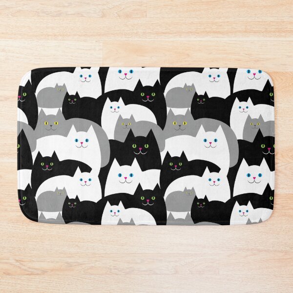 Item preview, Funny Black White and Gray Kitty Cats designed and sold by AntiqueImages.