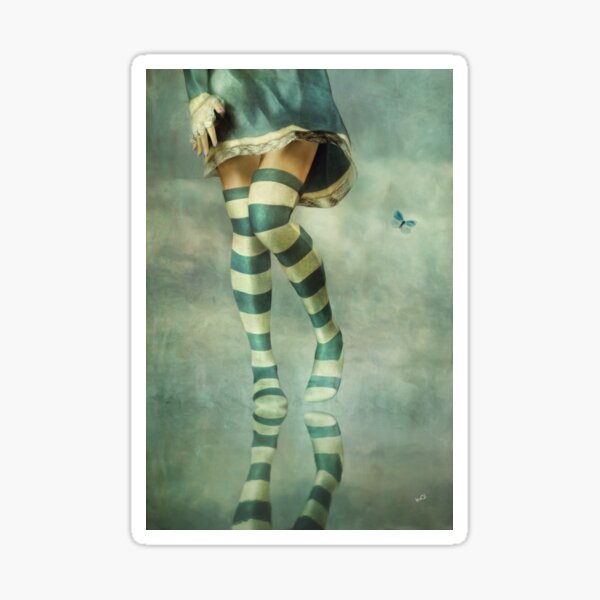 Item preview, Lovely Girl with Striped Socks designed and sold by Ana CB Studio.