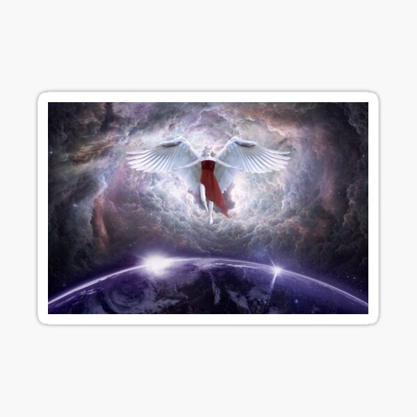 The amazing beauty of a fairy floating in space. Sticker