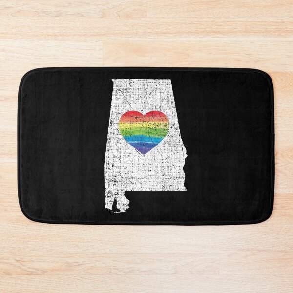 Item preview, Alabama Gay Pride Heart Rainbow Flag LGBT Month Lesbian Bisexual designed and sold by Tee Kaboom!.