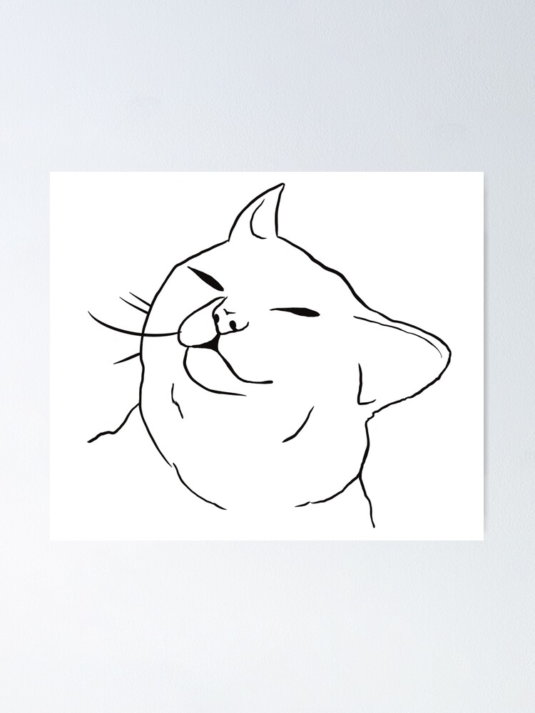 Smug Cat Meme Face - Cat - Posters and Art Prints