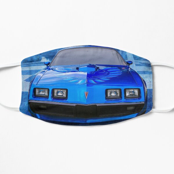 Trans Am in Blue Face Mask Flat Mask