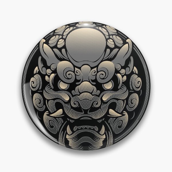 Komainu - the Lion Dog Guardian Pin