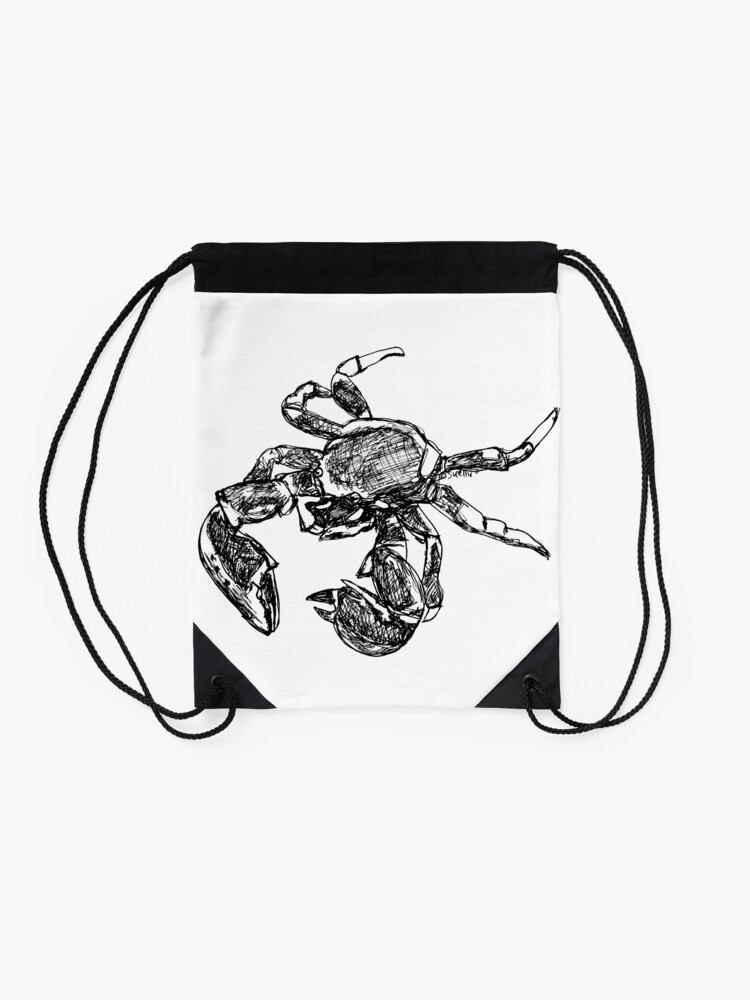 Alternate view of Maria the Crab Drawstring Bag