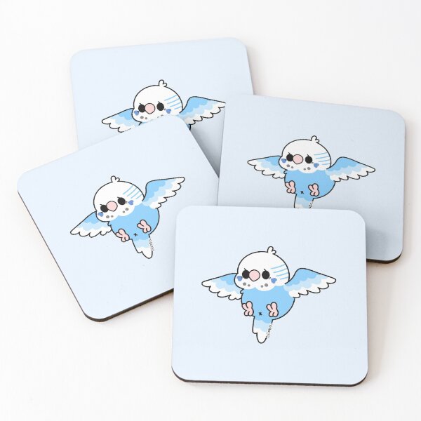 Item preview, Flying Budgie - Sky Blue designed and sold by blirbos.