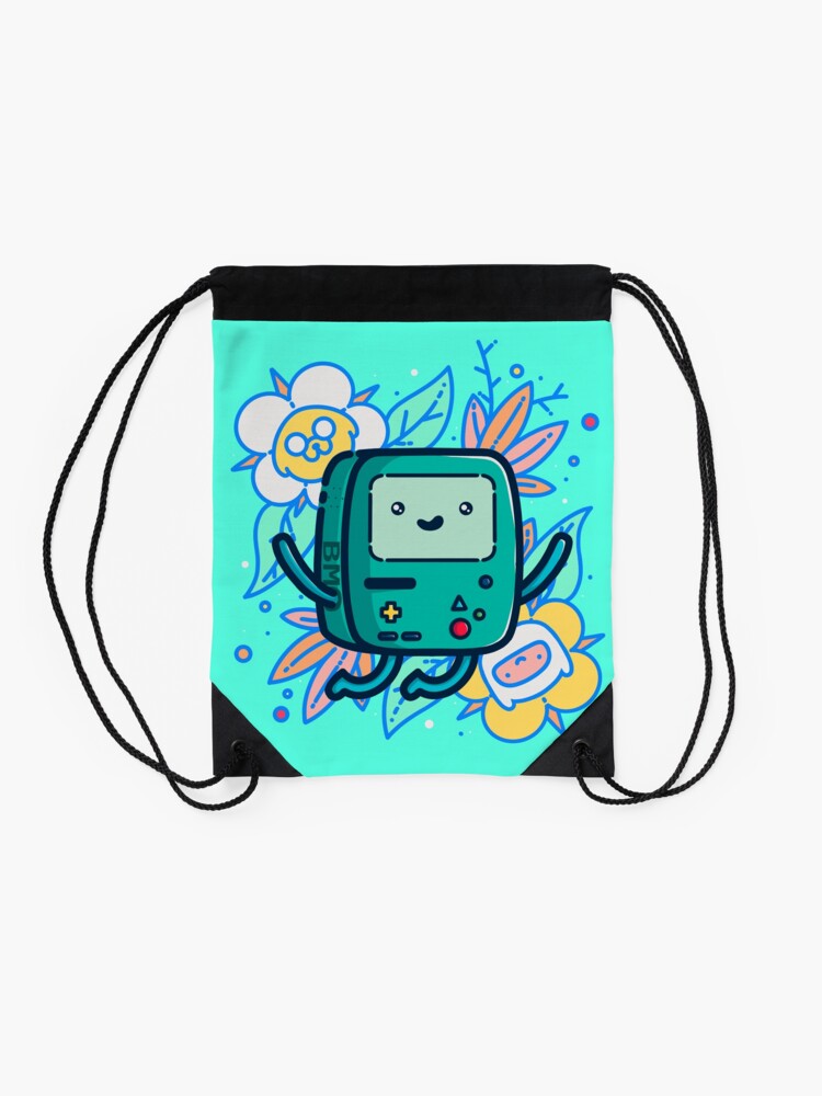 Thumbnail 2 of 3, Drawstring Bag, Adventure Time - Super Cute BMO! designed and sold by perdita00.
