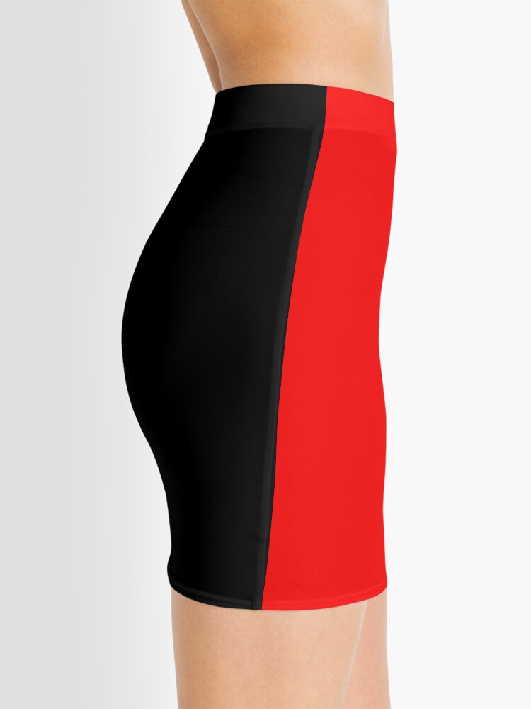Alternate view of Half Black Half Red Miniskirt Mini Skirt