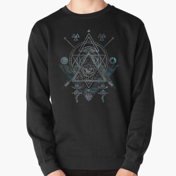 Mystical Sacred Geometry Ornament Pullover Sweatshirt