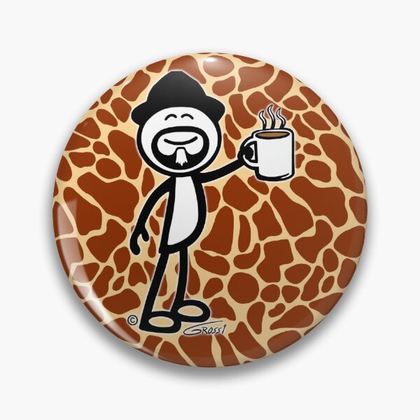 Item preview, GG Coffee Guy Stick Figure Giraffe Print designed and sold by GDGCreations.