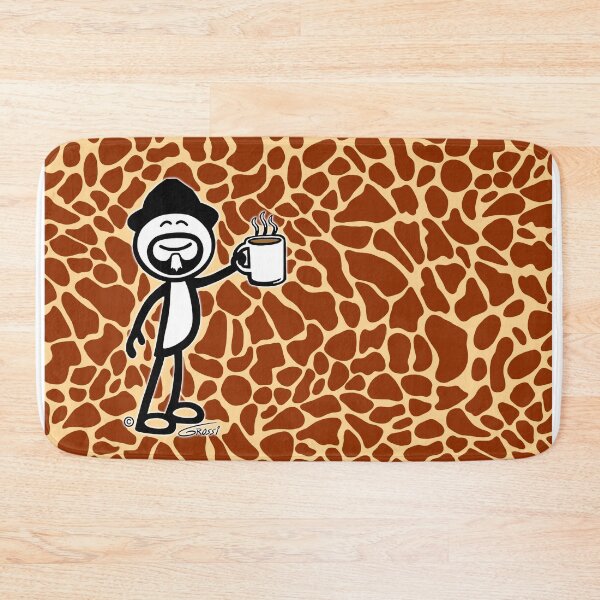 Item preview, GG Coffee Guy Stick Figure Giraffe Print designed and sold by GDGCreations.