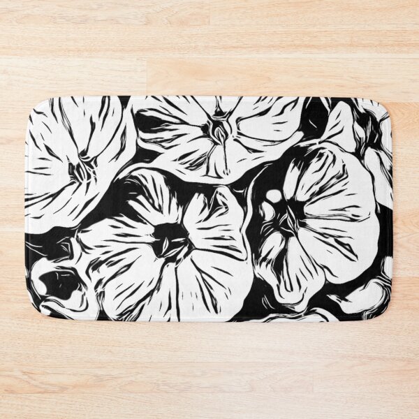 Item preview, Inky Black and White Floral 3 designed and sold by Jamcolors.