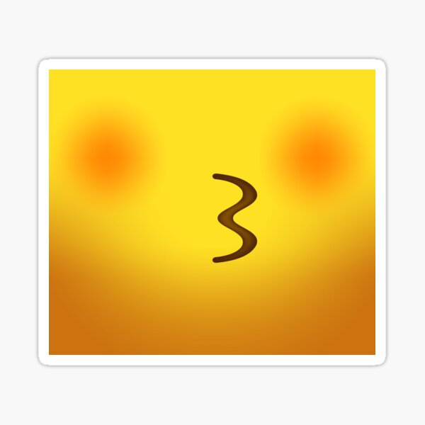 Emoji Face - Kissing Kissy Face Sticker