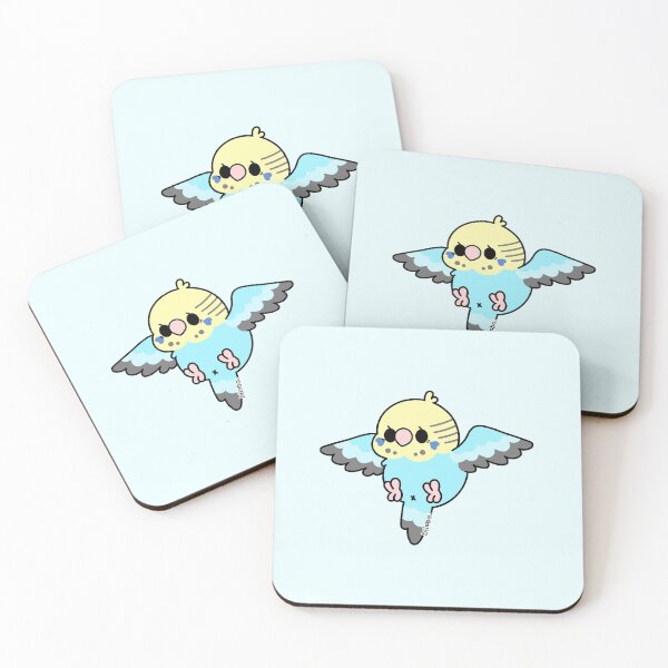 Item preview, Flying Budgie - Yellowface I Sky Blue designed and sold by blirbos.
