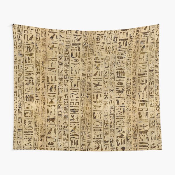 Item preview, Egyptian hieroglyphs on papyrus designed and sold by Nartissima.