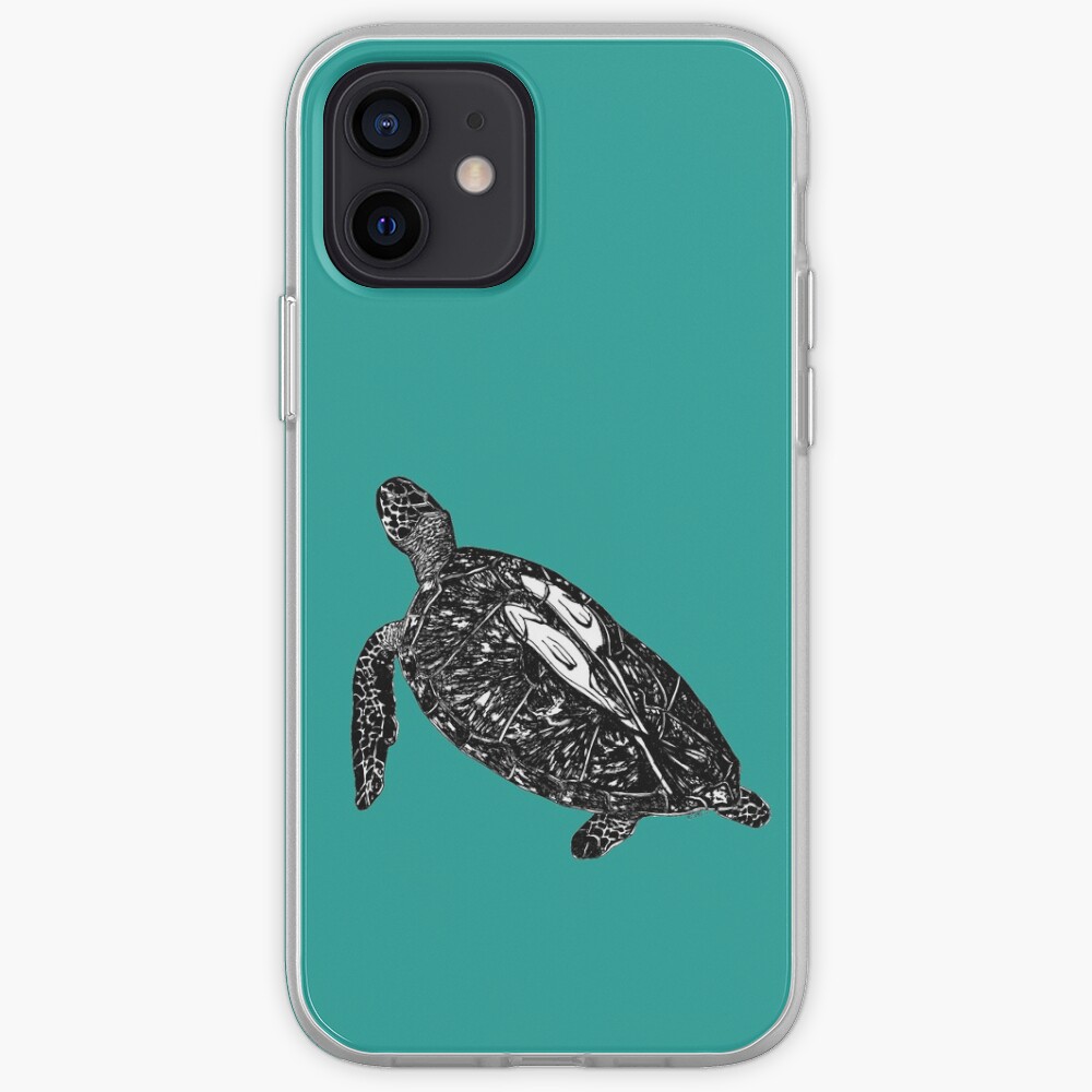 Lucy the Sea Turtle with Remora iPhone Case & Cover