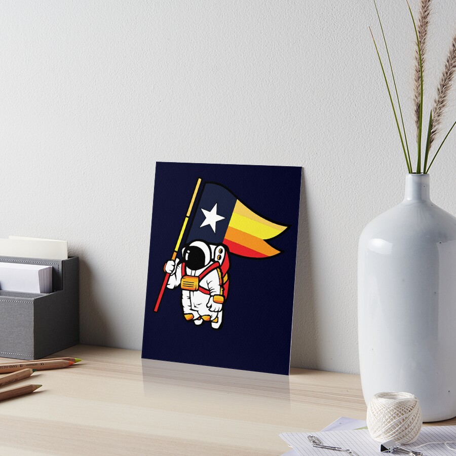 Houston Champ Texas Flag Astronaut Space City Sticker for Sale by