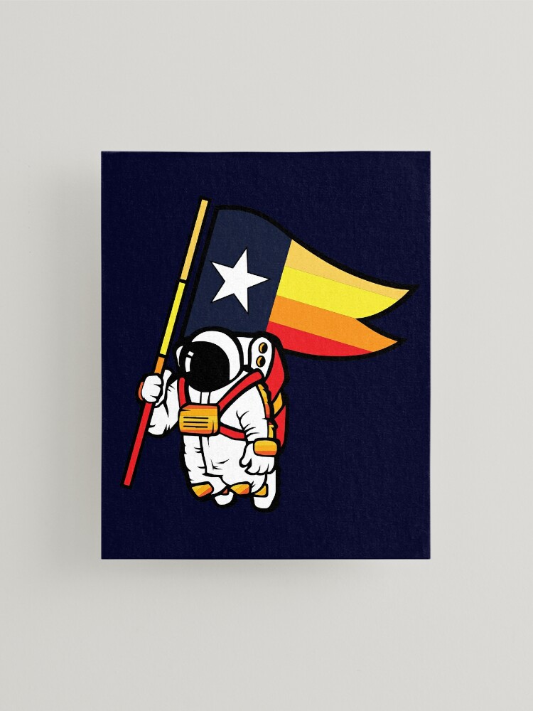 Houston Champ Texas Flag Astronaut Space City Sticker for Sale by A O