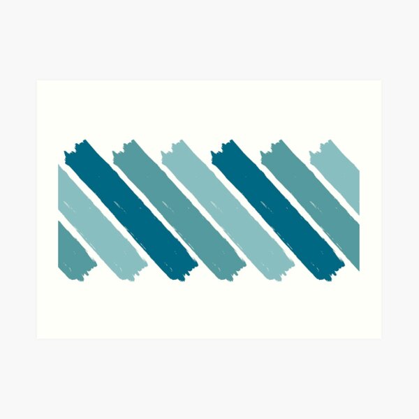 Turquoise Ombre Paint Splashes Art Print