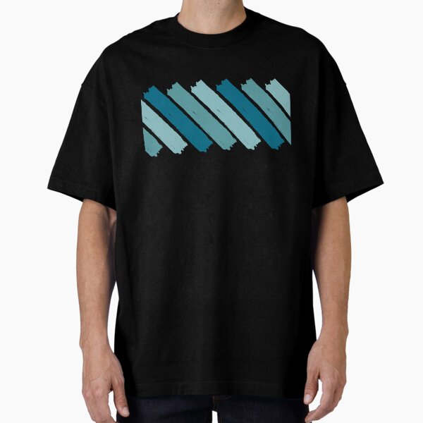 Turquoise Ombre Paint Splashes Oversized T-Shirt