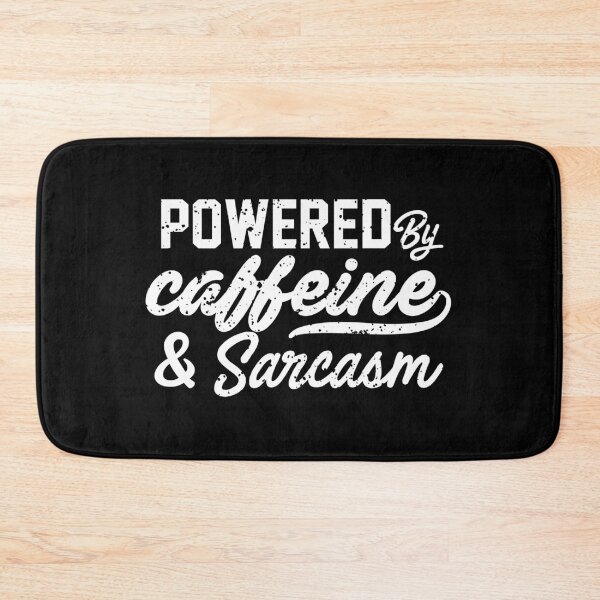 Item preview, Powered By Caffeine & Sarcasm Funny Shirts For Dad designed and sold by linda00007.