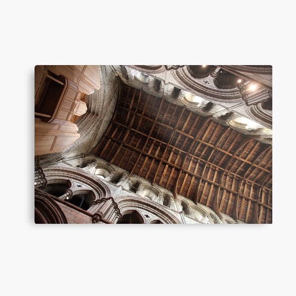 Hexham Abbey Nave Timber Beams Metal Print