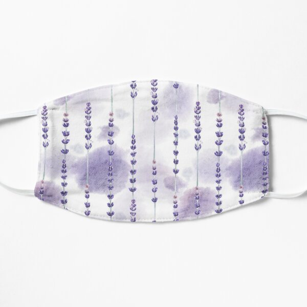 Aquarell Lavendel Flache Maske