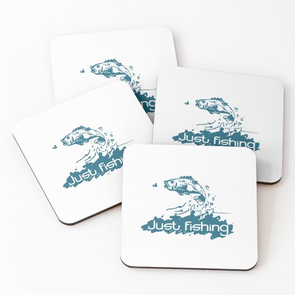 Artikelvorschau, Just fishing teal fish jumping logo entworfen und verkauft von Sarah Trett.