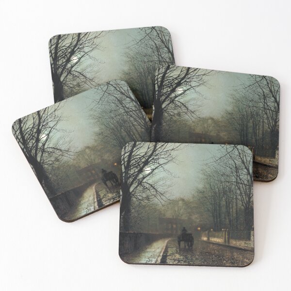 Item preview, John Atkinson Grimshaw - A wet Moon, Putney Road designed and sold by ArtExpression.