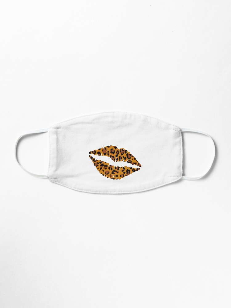 Leopard Leo Print Kuss Mund Kiss Kussmund Lippen Maske Von Borndesign Redbubble