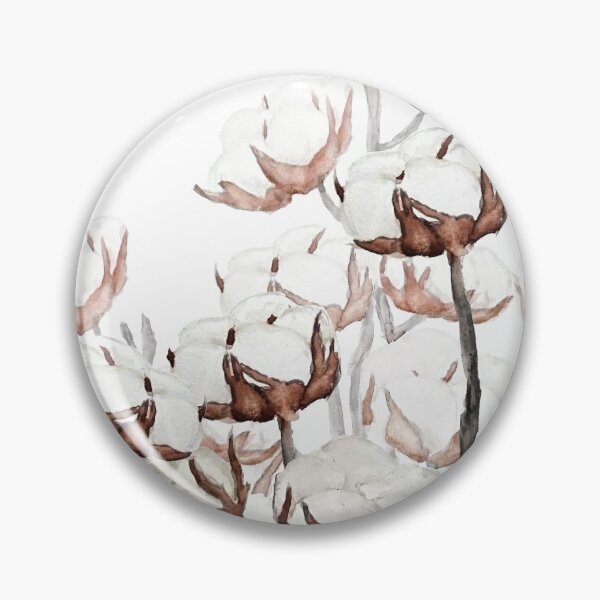 Item preview, cotton field watercolor designed and sold by ColorandColor.