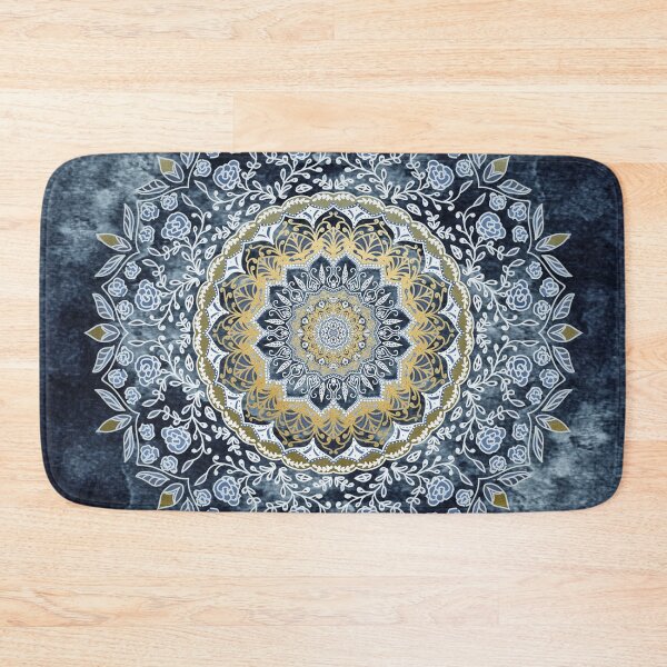 Item preview, BLUE FLORAL MANDALA designed and sold by nikamartinez.