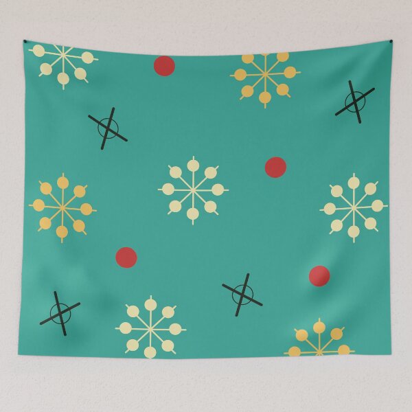 Item preview, Atomic Age Sputnik Starbursts Turquoise designed and sold by thepixelgarden.