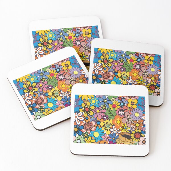 Item preview, Retro hippie Flower pattern designed and sold by SockSandwich.