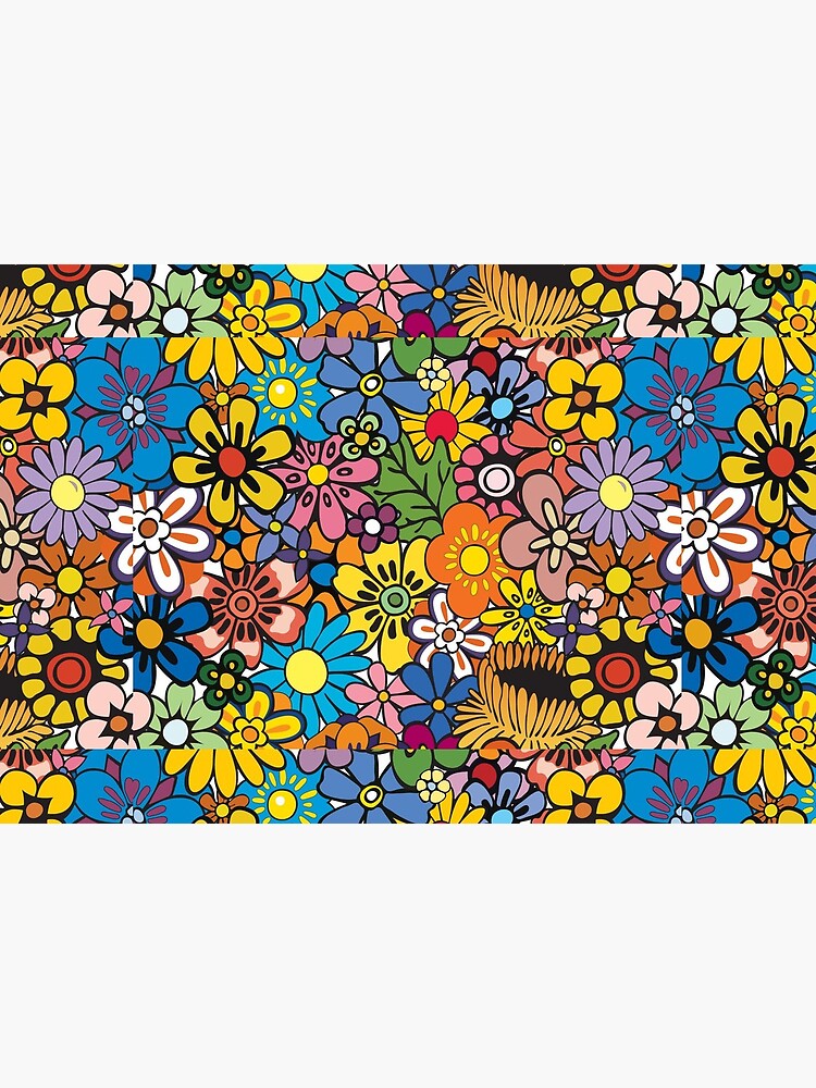 Retro hippie Flower pattern by SockSandwich