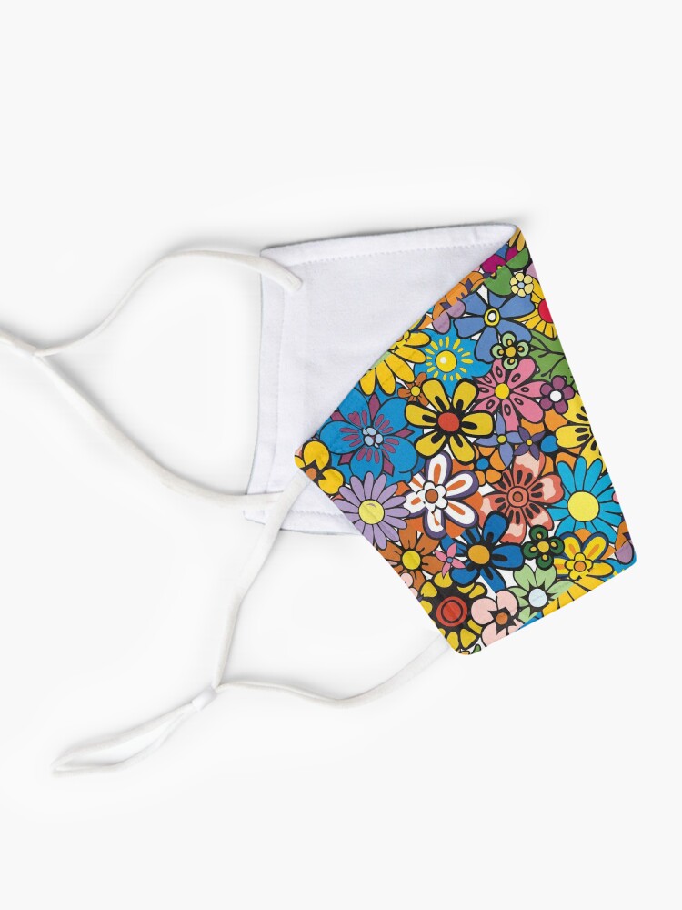 Alternate view of Retro hippie Flower pattern Mask