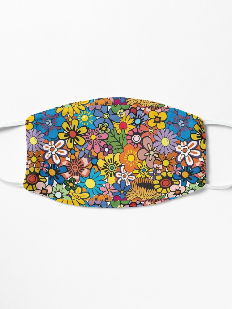 Alternate view of Retro hippie Flower pattern Mask