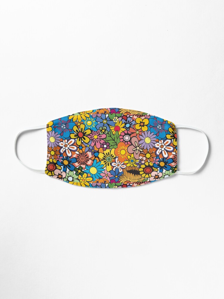 Alternate view of Retro hippie Flower pattern Mask