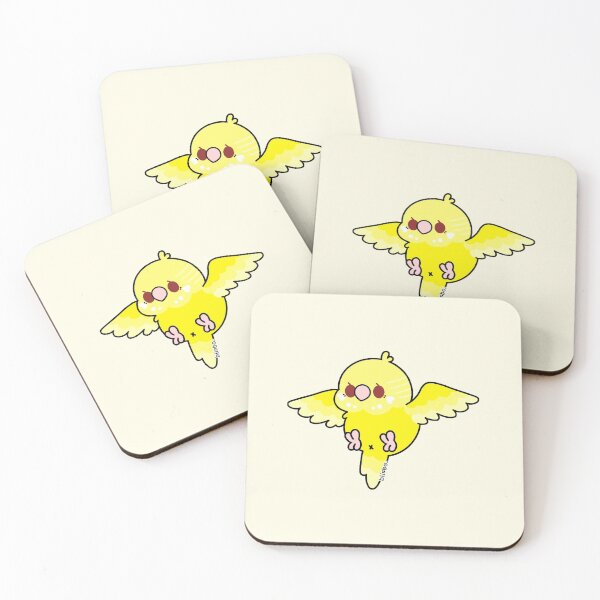 Item preview, Flying Budgie - Lutino (Yellow) designed and sold by blirbos.