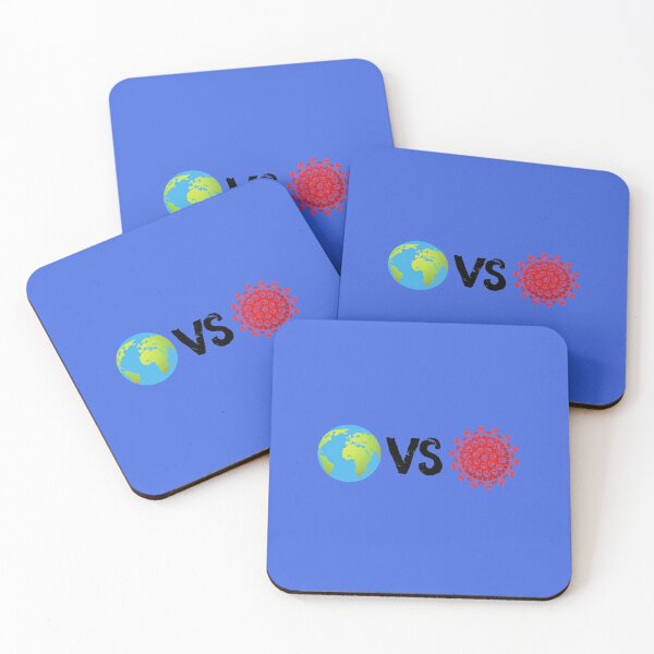 WORLD VS COVID Coasters (Set of 4)