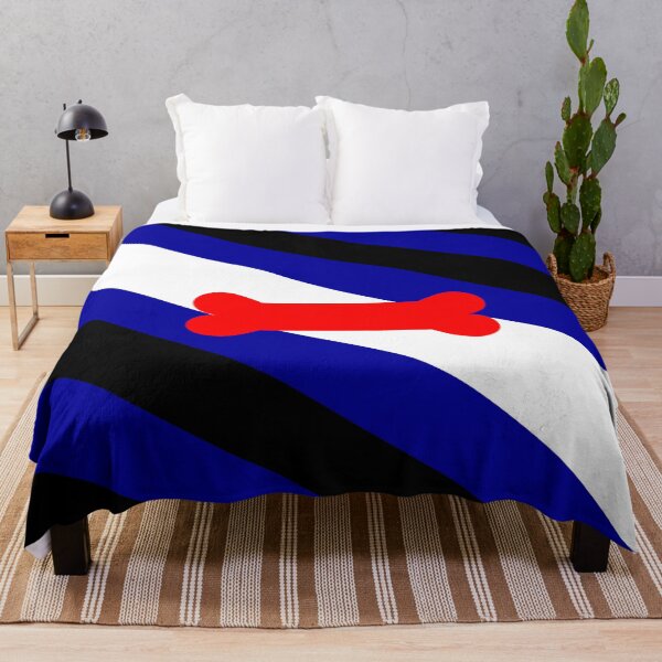 Puppy Play Pride Flag (v.1) Throw Blanket