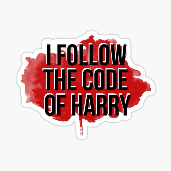 The Code Of Harry Sticker