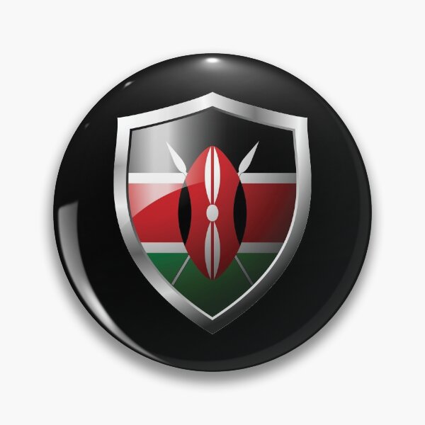 Item preview, Strong Kenya Flag Shield Country designed and sold by HelloFromAja.