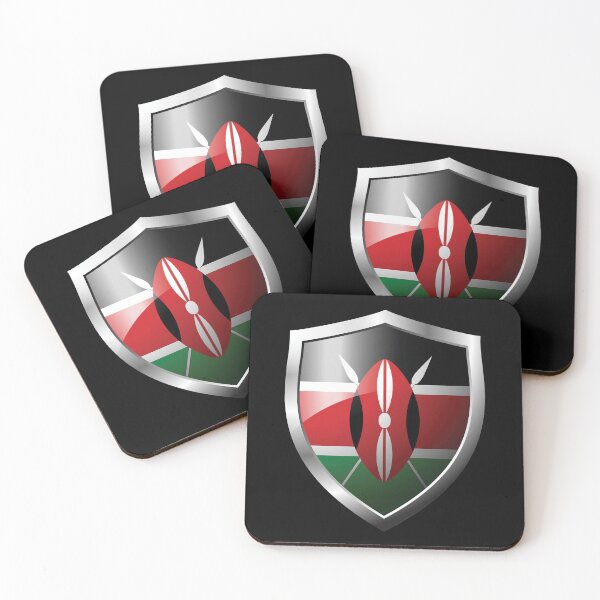 Item preview, Strong Kenya Flag Shield Country designed and sold by HelloFromAja.