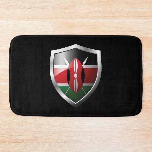 Item preview, Strong Kenya Flag Shield Country designed and sold by HelloFromAja.