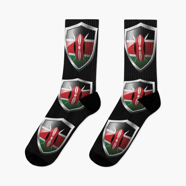 Item preview, Strong Kenya Flag Shield Country designed and sold by HelloFromAja.