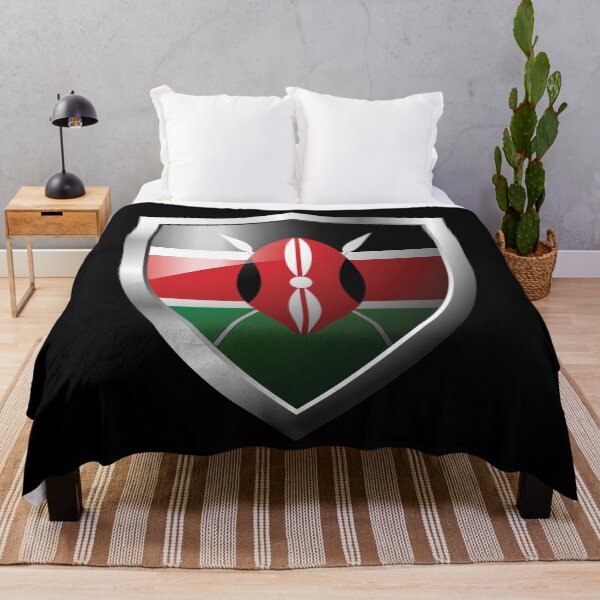 Item preview, Strong Kenya Flag Shield Country designed and sold by HelloFromAja.