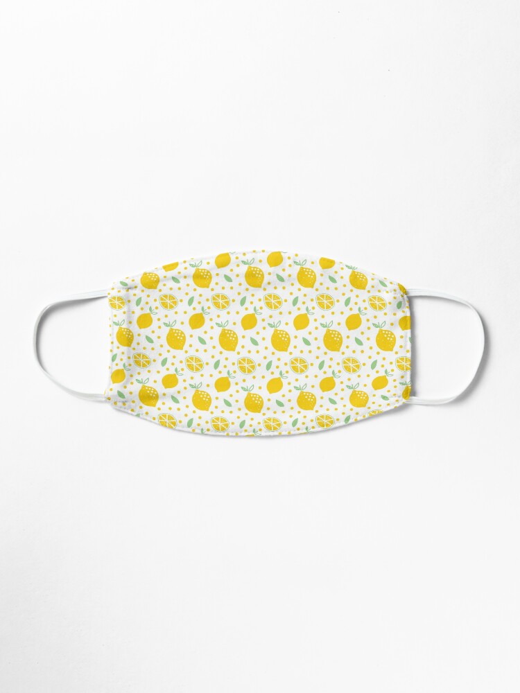 Download Yellow Lemon Print Pattern Mask By Semas Redbubble Yellowimages Mockups