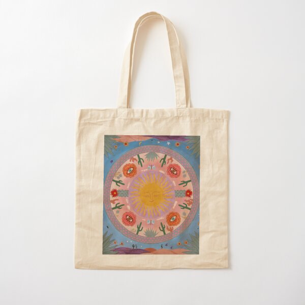Desert Mandala Cotton Tote Bag